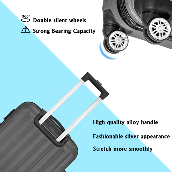 Lightweight 24in Hard Shell Travel Carry On Hand Cabin Luggage Suitcase, Approved for Ryanair Priority, British Airways