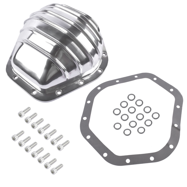 14 Bolt 10.5" Polished Aluminum Rear Differential Cover for GMC Chevy 2500 3500 Truck