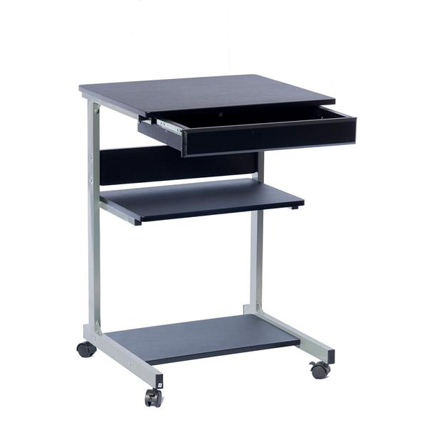 Rolling Laptop Cart with Storage, Graphite