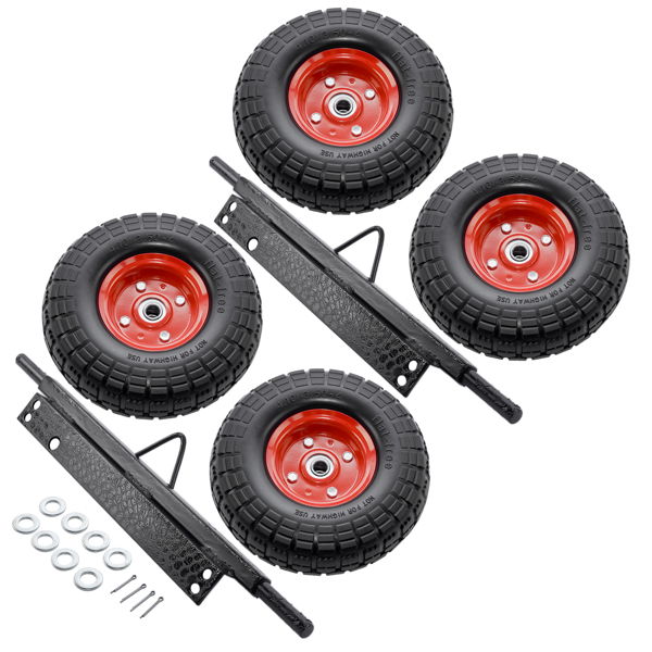 Wheel Kit for Honda Generator EU3000is Solid Never Flat Tires All Terrain