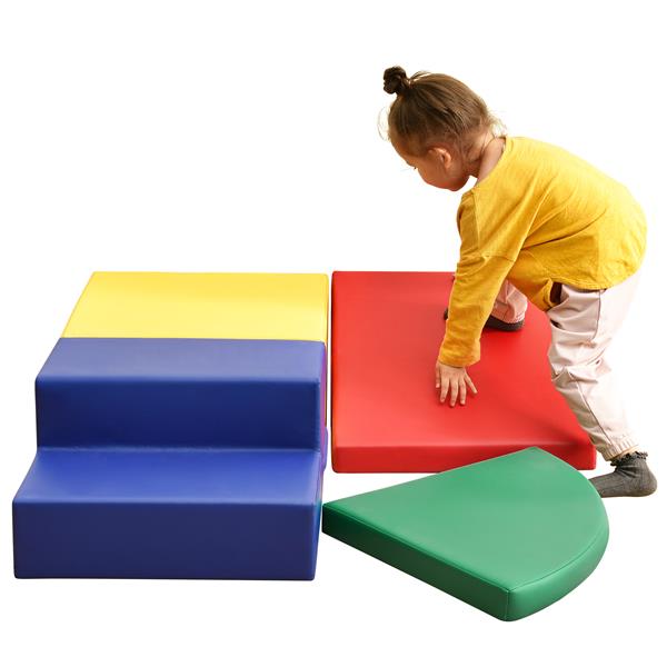 Soft Climb and Crawl Foam Playset, Safe Soft Foam Nugget Block for Infants, Preschools, Toddlers, Kids Crawling and Climbing Indoor Active Play Structure