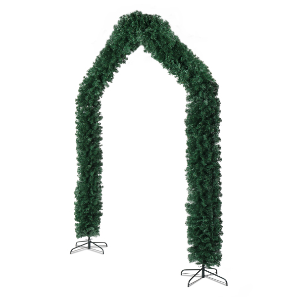 240*40*260cm 1860 Branches PVC Christmas Arch Holiday Arch Decoration Green