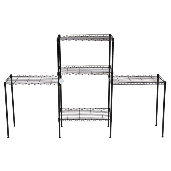 Changeable Assembly Floor Standing Carbon Steel Storage Rack Black