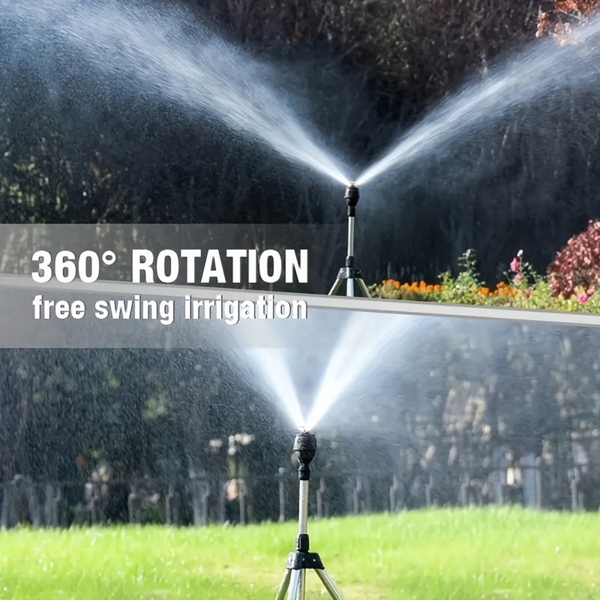 2PCS height adjustable 25in-37in rotating triangular nozzle, 360 degree automatic rotating irrigation nozzle,lawns, irrigation nozzle+internal thread quick connector