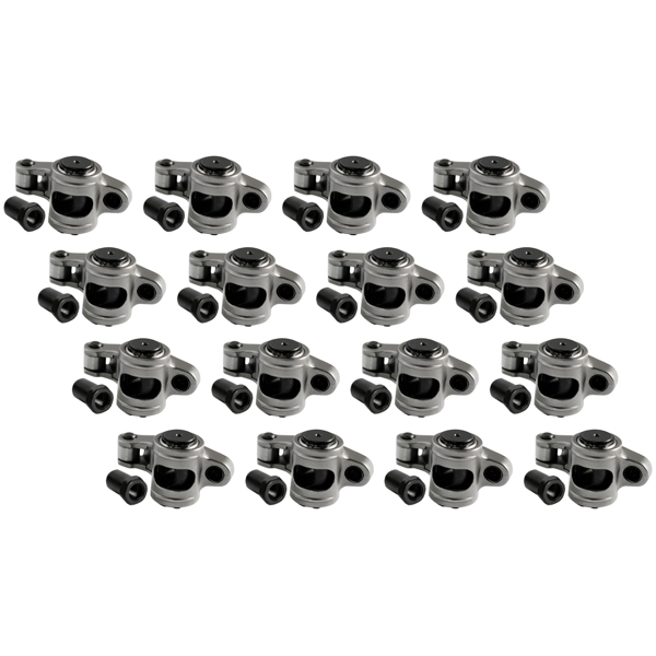 Stainless Steel Full Roller Rocker Arms Kit for Chevrolet SBC 350 1.6 Ratio 7/16''+Nuts Self-Aligning