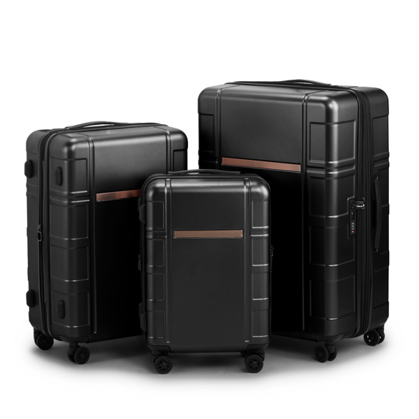 Luggage Expandable Suitcase PC+ABS 3 Piece Set with TSA Lock Spinner