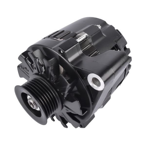 Black 160 AMP CS130 Alternator with Serpentine Pulley for GM Chevrolet SBC BBC ES1006BK