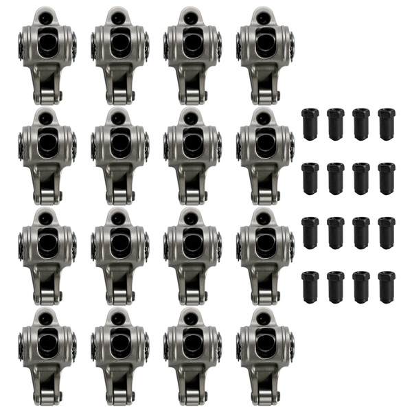 1.6 Ratio 7/16" Full Roller Rocker Arms Kit for Chevy SBC 350 No Self-Aligning Stainless Steel Standard