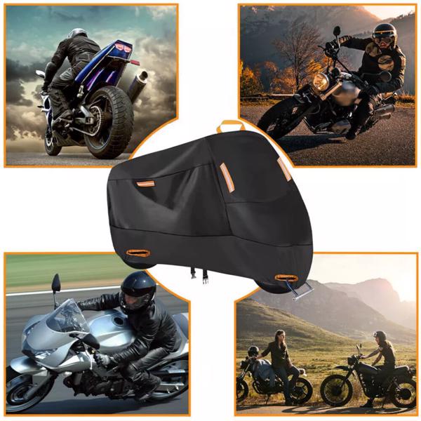 Waterproof Heavy Duty 2XL Motorcycle Cover For Winter Outside Storage Snow Rain