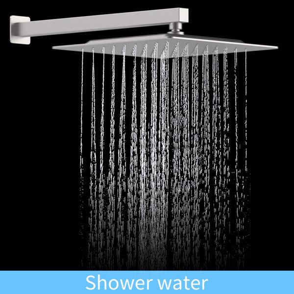 淋浴系统水龙头组合套装壁挂式，带10英寸花洒淋浴头和手持淋浴龙头，拉丝镍饰面，黄铜阀门粗糙【周末不发货，TK/TEMU订单仅支持自提】-4