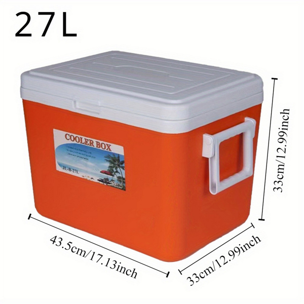 1L+5L+13L+27L+45L picnic insulated box, fresh-keeping box, outdoor picnic, barbecue, camping portable insulated box, orange fresh-keeping box