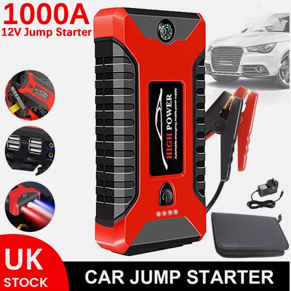 1000A 12V Car Jump Starter Pack Booster Battery Charger Emergency Power Bank UK