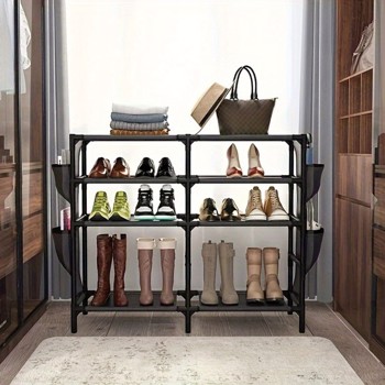 <b style=\\'color:red\\'>Shoe</b> <b style=\\'color:red\\'>Rack</b> with Pockets, 5-Tier <b style=\\'color:red\\'>Shoe</b> Boots Organizer Freestanding <b style=\\'color:red\\'>Shoe</b> Shelf for Entryway Bedroom