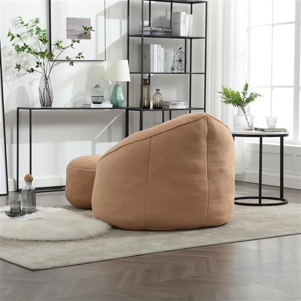 Bedding Bean Bag Sofa Chair High Pressure Foam Bean Bag Chair Adult Material with Padded Foam Padding Compressed Bean Bag With Footrest