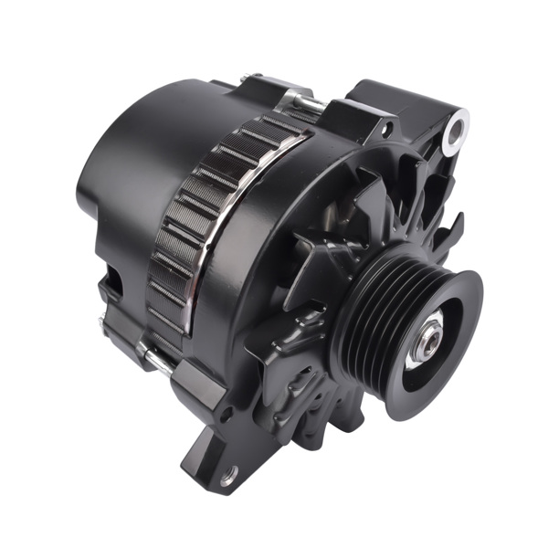 Black 160 AMP CS130 Alternator with Serpentine Pulley for GM Chevrolet SBC BBC ES1006BK