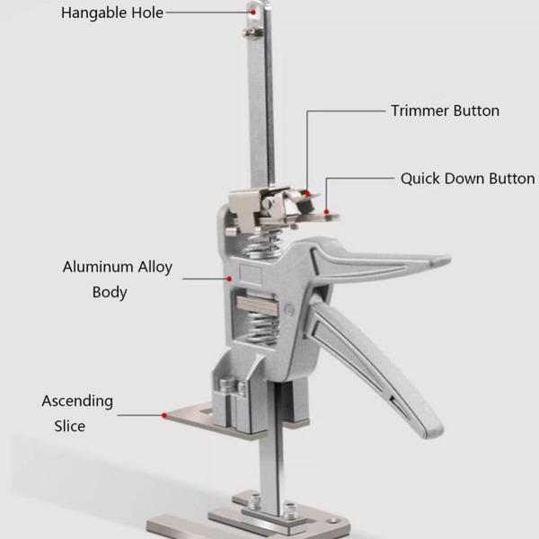 Labor Saving Arm Jack, Stainless Steel 12 Inch Furniture Lifter for Drywall, Door Panels, Cabinets, 2 Pack