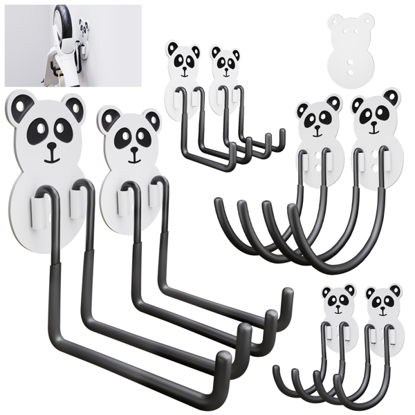 For hanging heavy 42 pounds (Max.) 8 small size hooks, nainless wall hangers self-adhesive traceless transparent detachable waterproof rust-proof bathroom kitchen home a variety of uses