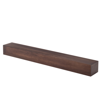 72\\" Fireplace Mantel, made of Solid Pine, Wall-Mounted Floating Shelf,Brown