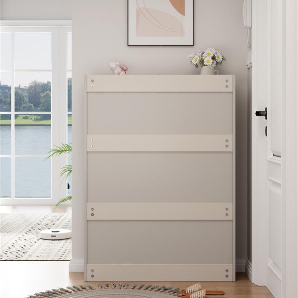 Shoe Storage Cabinet for Entryway, Hidden Shoe Cabinet with 3 Doors 2 Drawers Slim Shoe Cabinet, Freestanding Shoe Organizer Rack for Entryway, Apartment White