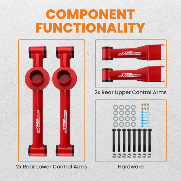 Rear Upper Lower Tubular Control Arms Kit For 79-04 Ford Mustang Mercury Cobras C33713374