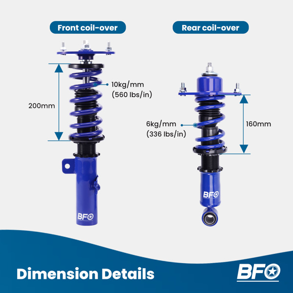 BFO Coilovers Shock Absorber Lowering Kit For Toyota Corolla 2009-2017 C2406240612