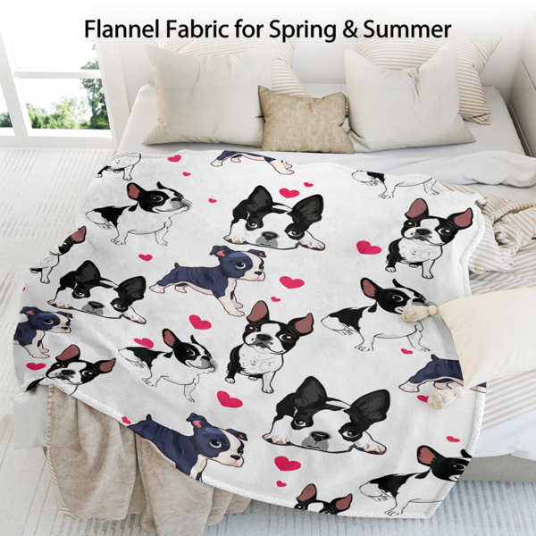 1pc Adorable Fleece Dog Blanket - Soft, Cozy, Lightweight, Warm, Flannel Throw for Couch, Bed, Sofa, Living Room Decor - Perfect for Snuggling Up on Chilly Days 150*200cm