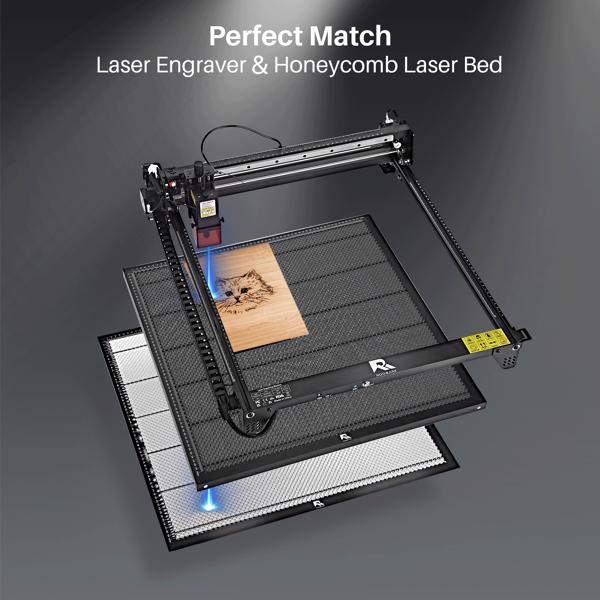 Lasertisch mit Wabe, Wabengitter für schnelle Wärmeableitung, Honeycomb für die meisten Lasergravierer und schützt den Schreibtisch (650 x 650 mm)