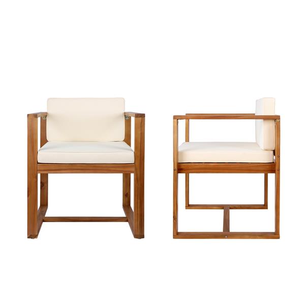 Solid wood dining chair with armrests(SET OF 2)