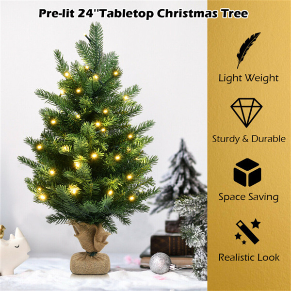 24 Inch Christmas Tree with LED Lights