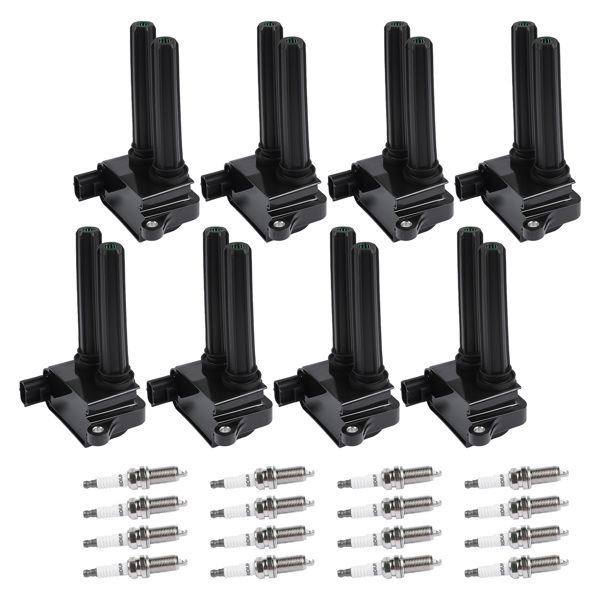 8X Ignition Coil & 16X Iridium Spark Plug for Jeep Commander Dodge Charger Ram