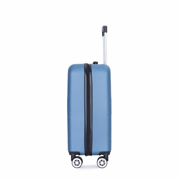 2Piece Luggage Sets ABS Lightweight Suitcase , Spinner Wheels,  (20/14) BLUE