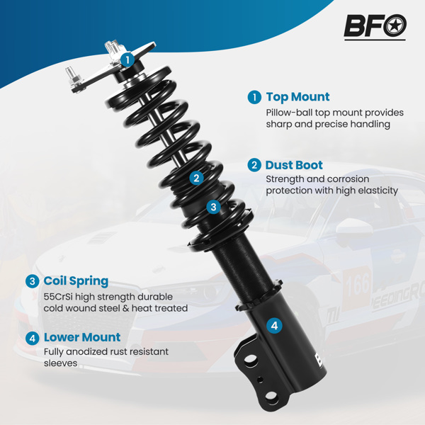 BFO Coilovers Suspension Kit For Ford Mustang 1994-2004 Shocks Absorbers C2408230004