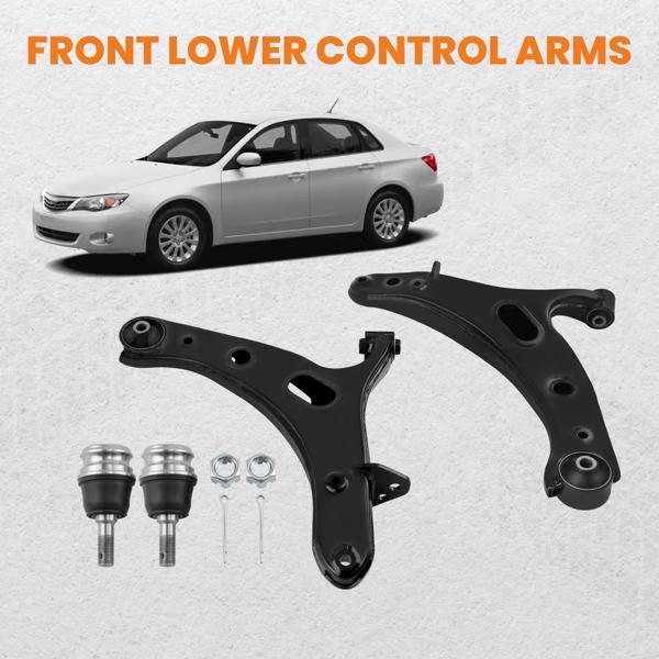 2x Front Lower Control Arms Kit w/Ball Joint For 2010-2014 Subaru Legacy Outback