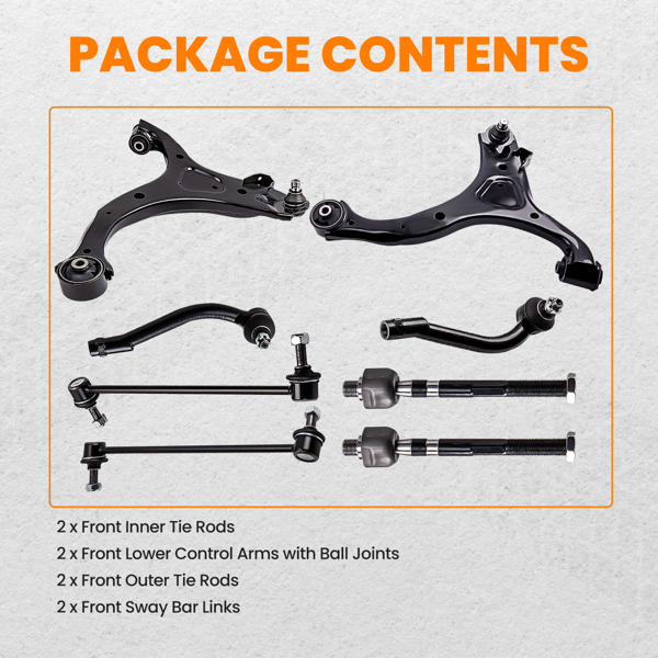 8 Pcs Left Right Front Lower Control Arms for Kia Sorento 2011-2013 for K621686