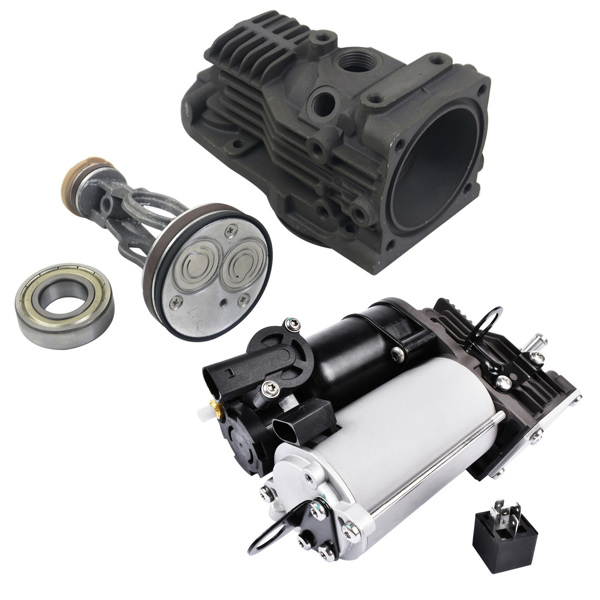 Air Suspension Compressor Pump w/ Cylinder Piston Rod For Mercedes M GL W164 X164 GL320 GL350 GL450 GL550 ML320 ML350 ML500 ML550 ML63 AMG 1643200304 1643201204