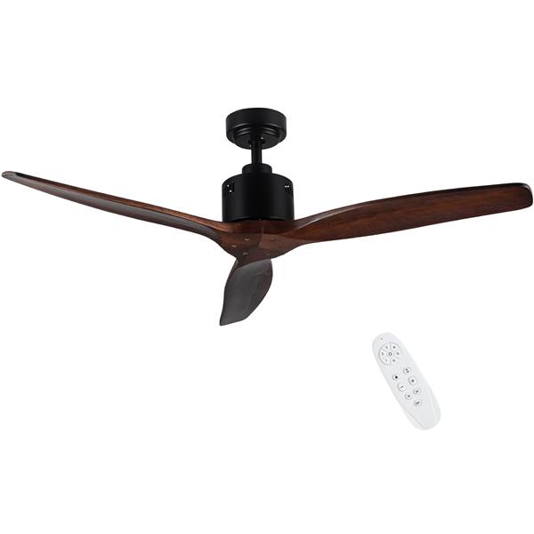 52" Farmhouse Rustic Ceiling Fan with Integrated LED and Remote Control