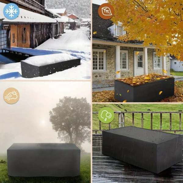 420D Durable Patio Furniture Covers: Tear - Resistant, UV & Snow Protection. Ideal for Rectangular Outdoor Table & Chair Sets, Fits Large Furniture. High - Quality Veranda Furniture Covers 420D Fabric