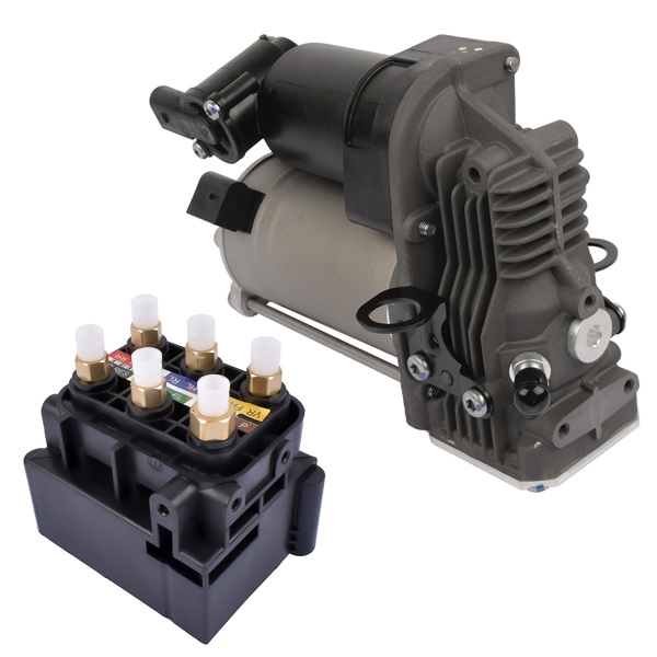 Air Suspension Compressor Pump + Valve Block For Mercedes-Benz GL320 GL350 GL450 ML320 ML350 ML450 ML500 ML63 AMG 1643200304 2123200358