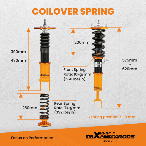 Coilovers Spring Lowering Suspensions Kits For NISSAN 350Z 2003-2008 Adj. Damper