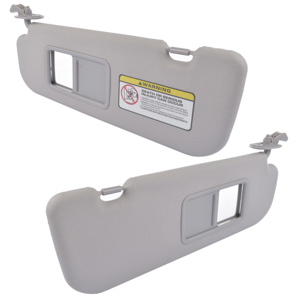 Set of 2 Sun Visor Left and Right Side Gray for Hyundai Veloster 1.6L l4 2012-2015