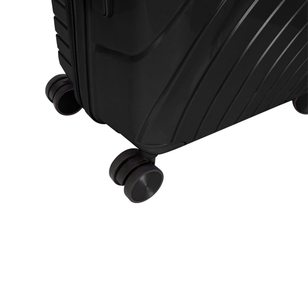 FCH five-piece suitcase 20-24-28 inch trolley case + two-piece handbag PP trolley case 20in 24in 28in PP material iron trolley full color black