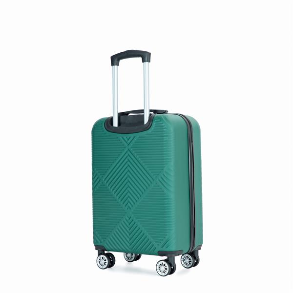 2Piece Luggage Sets ABS Lightweight Suitcase , Spinner Wheels,  (20/14) DARK GREEN