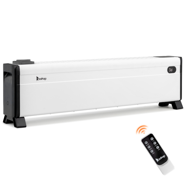 美规 NTJX-T160FR 120V 1500W 取暖器 白色 塑料 32in踢脚线取暖器/PTC/可调温/定时/带显示/可加湿/带遥控器-3