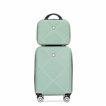 2Piece Luggage Sets ABS Lightweight Suitcase , Spinner Wheels,  (20/14) OLIVE GREEN