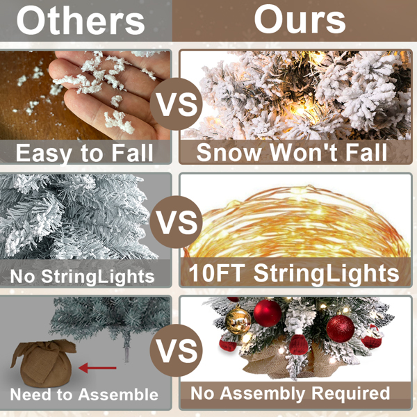 55cm桌面圣诞树带LED灯（周末不发货、2024款商品信息已更新）人造迷你圣诞装饰  精美饰品-4