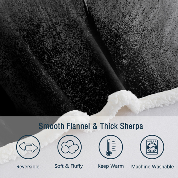 3D Elephant Printed Sherpa Fleece Blanket for Couch Sofa Bed Soft Cozy Fuzzy Black Galaxy Elephant Gifts for Women Adults 150X200cm