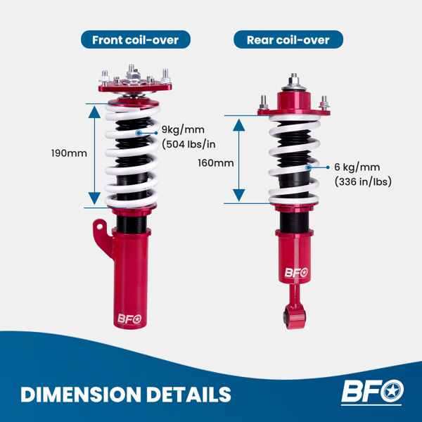 BFO Coilovers Spring Shocks Lowering Kit for Mitsubishi Lancer 08-16