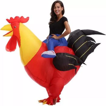 Big Red Rooster Inflatable Halloween Costume for Height 61’’ to 75’’