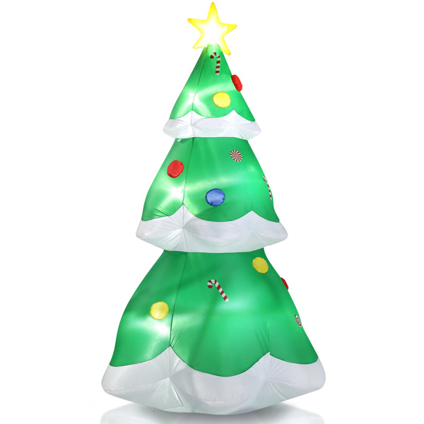 6.9 FT Lighted Christmas Inflatable Decoration, Inflatable Christmas Tree, Blow Up Yard Decorations with Built-in LED Lights for Holiday Party Front Yard Lawn Garden Decor