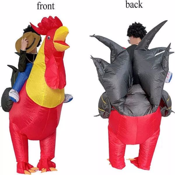 Big Red Rooster Inflatable Halloween Costume for Height 61’’ to 75’’